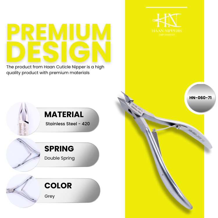 Stainless Steel Cuticle Nipper with Square Plier Head (HN-060