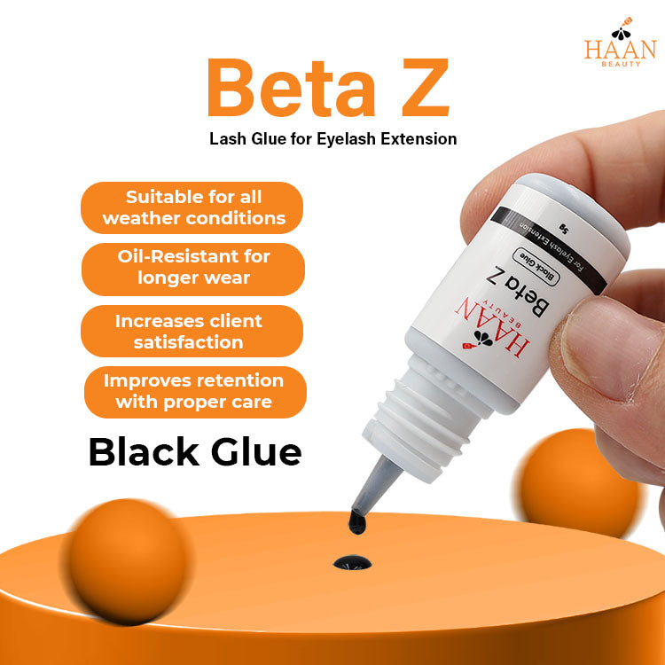 Beta Z Black Waterproof Eyelash Extensions Glue Fast Drying
