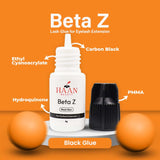 Beta Z Black Waterproof Eyelash Extensions Glue Fast Drying