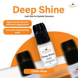 Deep Shine Clear Waterproof Eyelash Extensions Glue Fast Drying