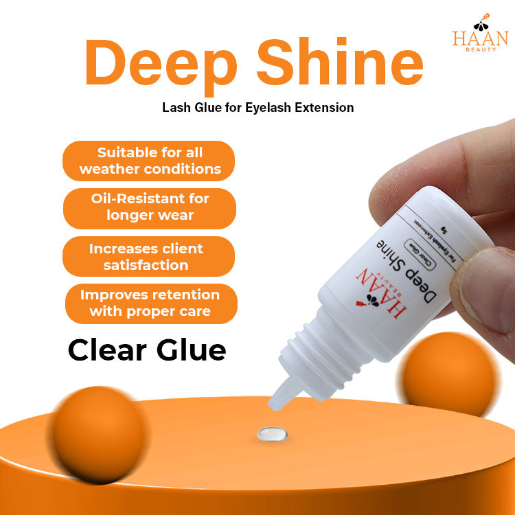 Deep Shine Clear Waterproof Eyelash Extensions Glue Fast Drying