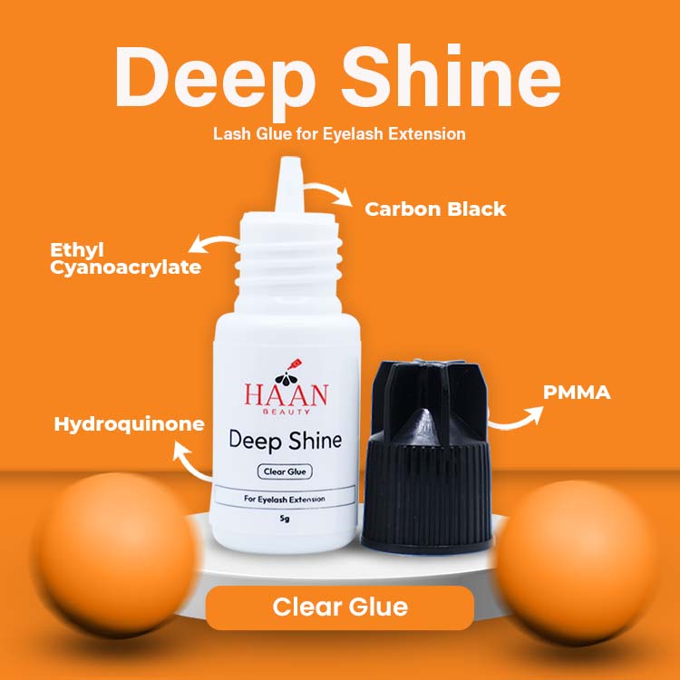 Deep Shine Clear Waterproof Eyelash Extensions Glue Fast Drying