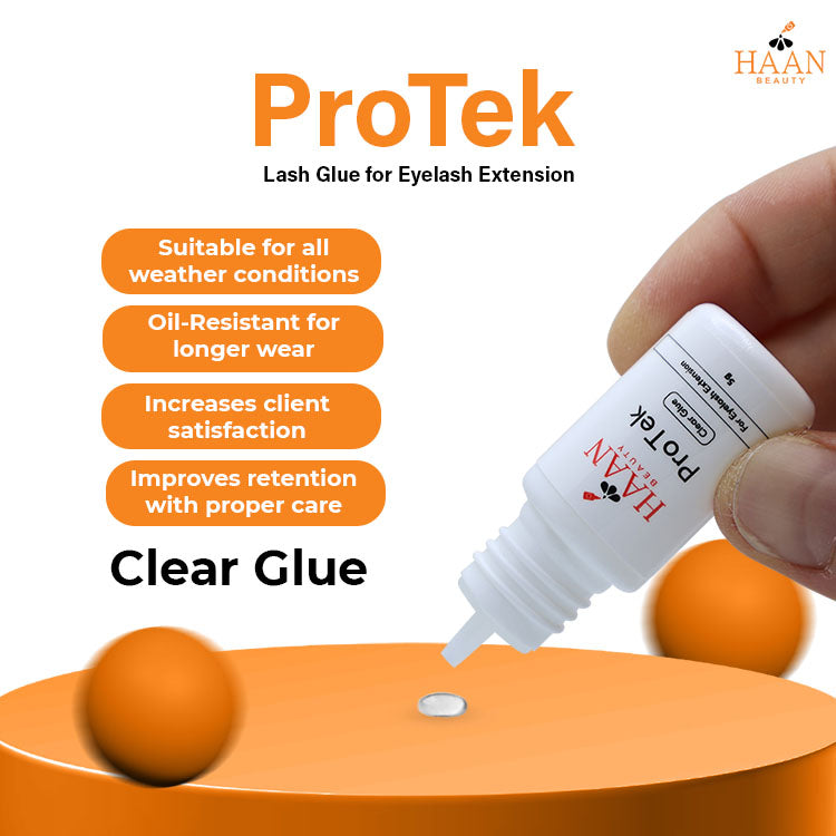 Protek Clear Waterproof Eyelash Extensions Glue Fast Drying