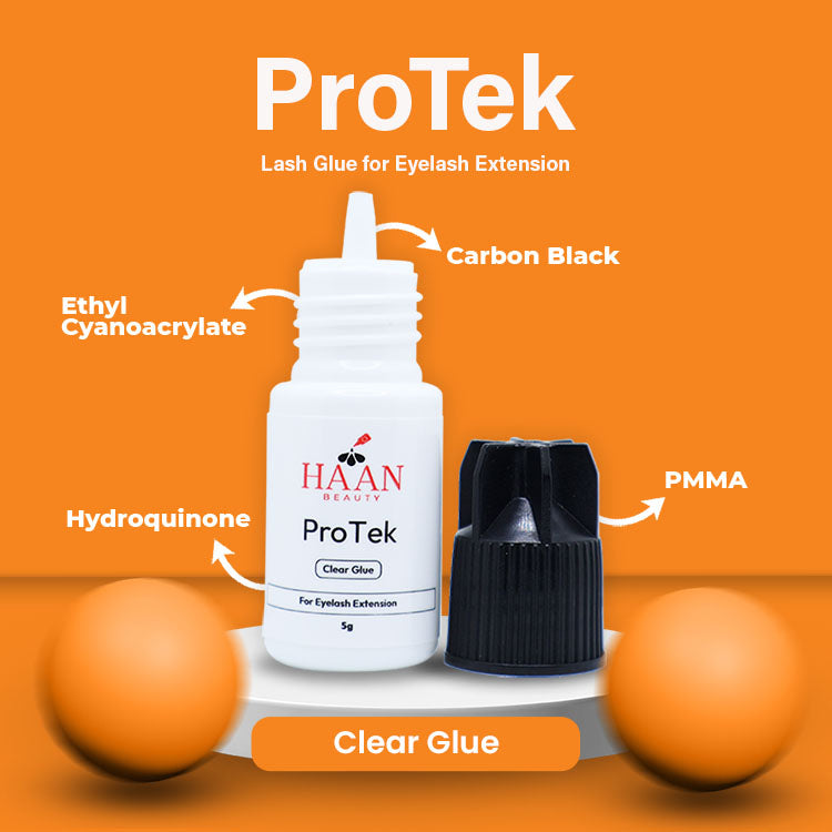 Protek Clear Waterproof Eyelash Extensions Glue Fast Drying